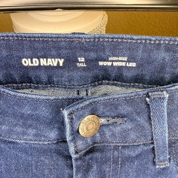 Old Navy High-Rise Wide Leg Jeans 12 Tall - Picture 2 of 2